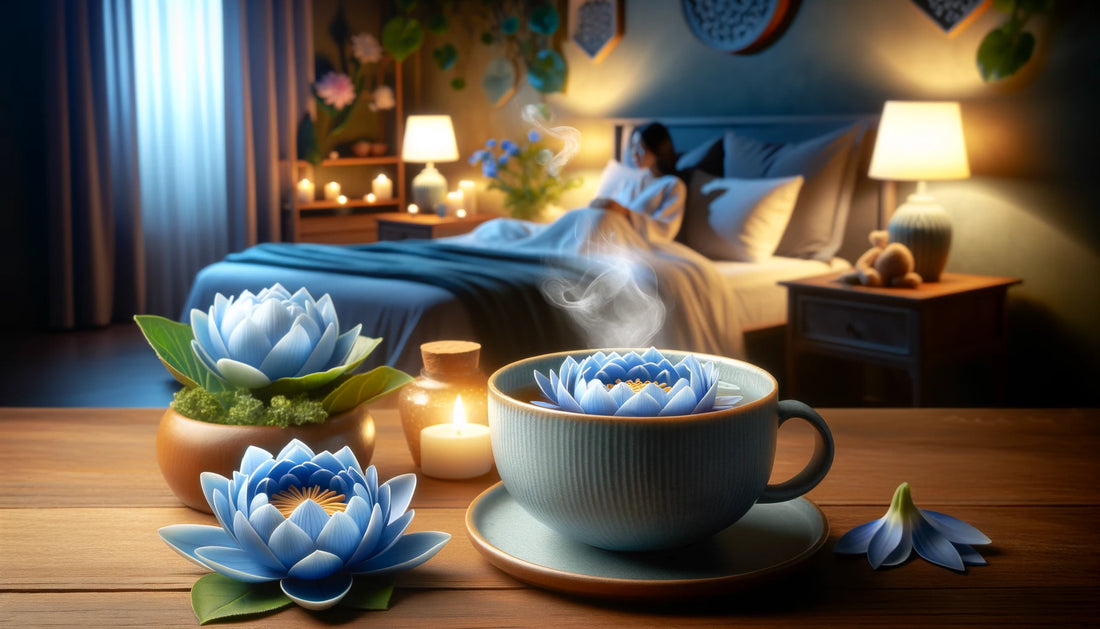 blue lotus tea helping with sleep